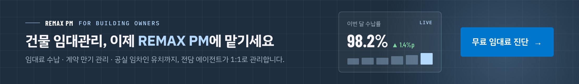 REMAX PM 빌딩 임대관리 - 무료 임대료 진단